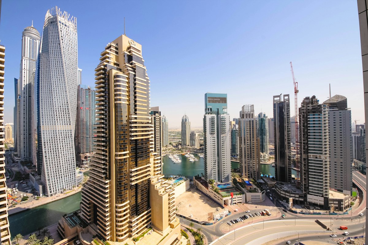 High rise towers seen from above